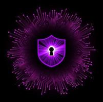 Modern Cybersecurity Technology Background with padlock vector