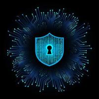 Modern Cybersecurity Technology Background with padlock vector