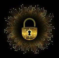 Modern Cybersecurity Technology Background with padlock vector