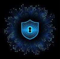 Modern Cybersecurity Technology Background with padlock vector