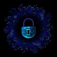 Modern Cybersecurity Technology Background with padlock vector