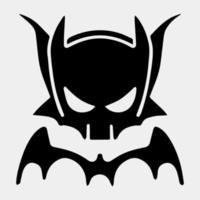 black and white bat logo design vector