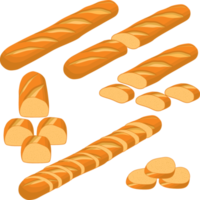 Various sweet tasty baked bread png