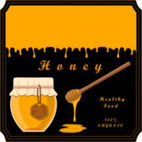 Various sweet tasty natural honey from honeycomb png