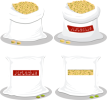 conjunto de big bags com comida de produto natural png