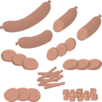 divers sucré savoureux saucisse png