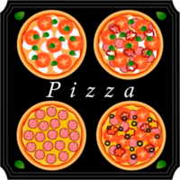 diverses pizzas savoureuses sucrées png