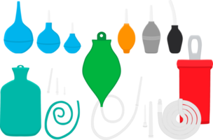 set different types enemas of different size for hospital png