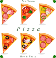 diverses pizzas savoureuses sucrées png