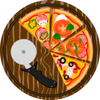 verschiedene süße leckere pizza png