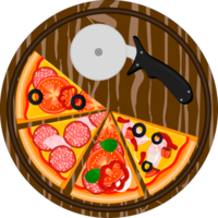 fetta gustoso Pizza png