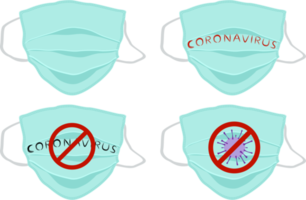 Diferentes de máscaras respiratorias para la prevención del coronavirus. png