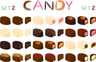 Various sweet tasty candy png