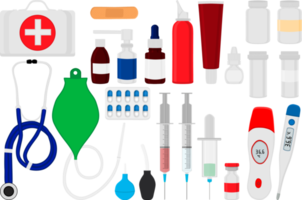 big set different types medication of different size for pharmacy png