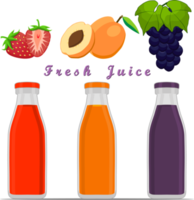 Jus de produit naturel doux et savoureux en bouteille png