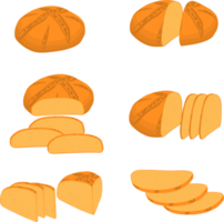 Various sweet tasty baked bread png