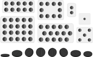 gran conjunto de colores diferentes tipos de pastillas png