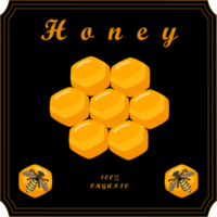 Various sweet tasty natural honey from honeycomb png