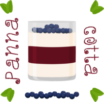 vários doce saboroso Panna cotta png