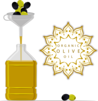 Various sweet tasty oil in glaas bottle png