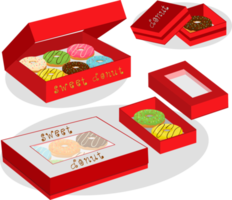 various sweet tasty donut png