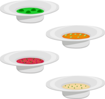 verschiedene keramikschüssel suppe png