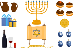 Collection accessory for celebration holiday Hanukkah png