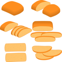 Various sweet tasty baked bread png