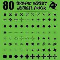 80 Random Y2K Shape Pack Vector