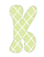 Cute Green Alphabet png