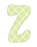 Cute Green Alphabet png