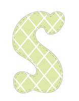 Cute Green Alphabet png