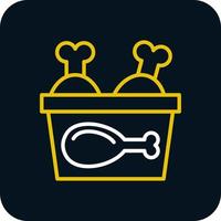 Chicken Bucket Vector Icon Design