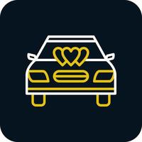 Wedding Car Vector Icon Design