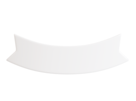 Ribbon text banner 3d render illustration - simple title frame of double white tape for sale or promotion message. png