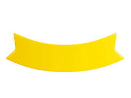 Ribbon text banner 3d render illustration - simple title frame of double yellow tape for sale or promotion message. png