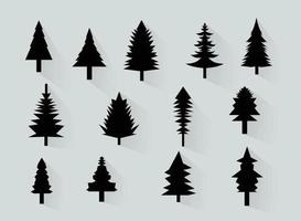 pine tree vector illustration silhouettes collection and wilderness objects to create your own nature scene.