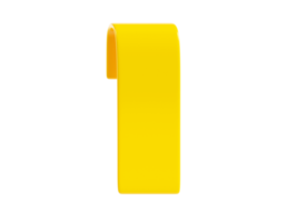 amarillo cinta bandera 3d hacer ilustración - sencillo texto etiqueta o etiqueta para rebaja y promoción mensaje. png