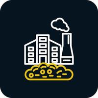 Factory Waste Vector Icon Design