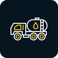 Oil Tanker Vector Icon Design