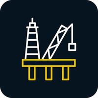 Oil Platform Vector Icon Design