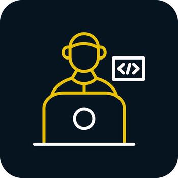 diseño de icono de vector de programador