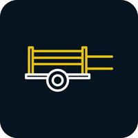 Wood Cart Vector Icon Design