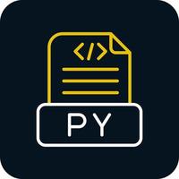 Python File Vector Icon Design