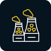 diseño de icono de vector de contaminación nuclear