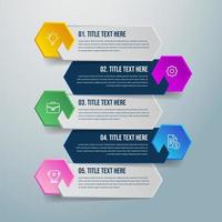 Modern infographic element step background vector