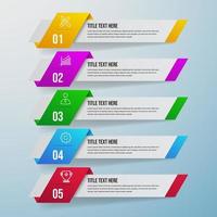 Modern infographic element step background vector