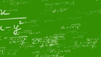 différentiel équation math formule texte Contexte enseignement ingénierie, enseignement équations et formules arrière-plans pour enseignement vert écran Contexte animation video