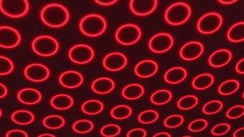 rojo círculos futurista electrónico neón rayo energía abstracto, resumen tecnología antecedentes bucle animación, ciber disco vigas dinámica efecto, galaxia iluminado resplandor animación video