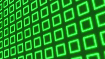 Green squares futuristic electronic neon ray energy abstract, abstract technology background looping animation, cyber disco beams dynamic effect, galaxy illuminated glow animation video